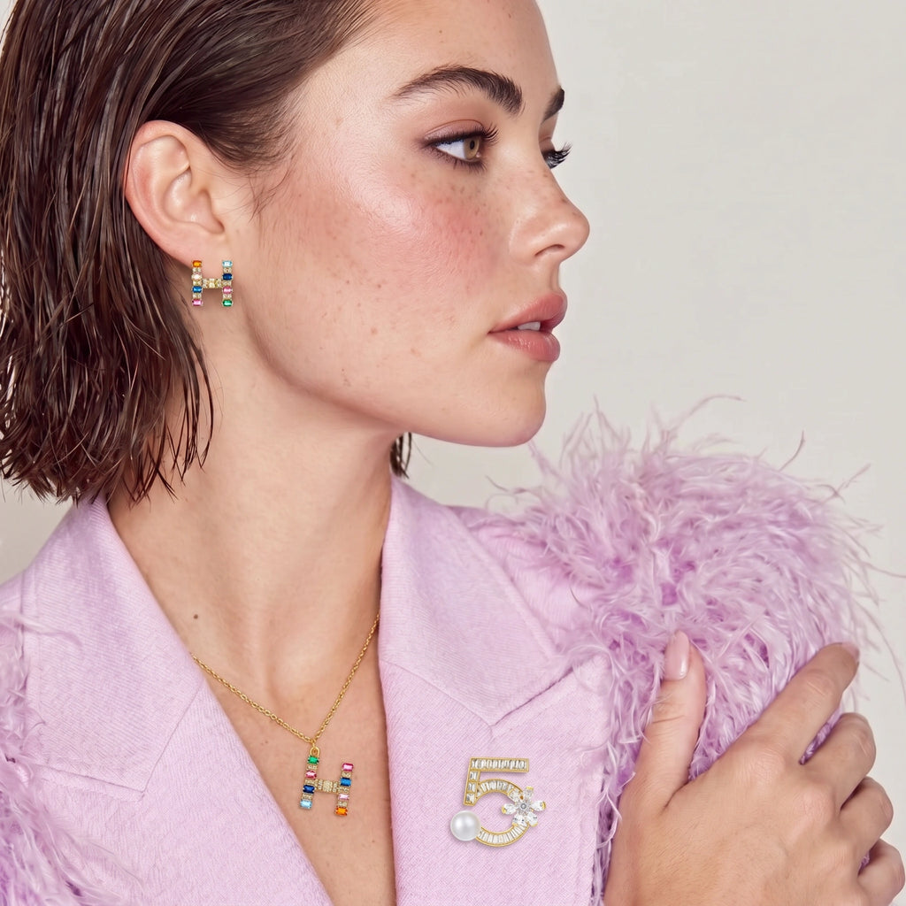 H Initial Jewelry Set